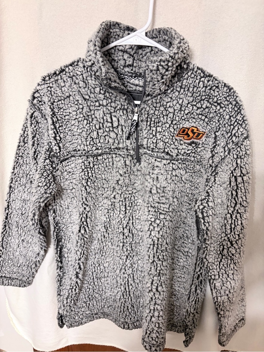 boxercraft Gray Sherpa-Lined Pullover Oklahoma State